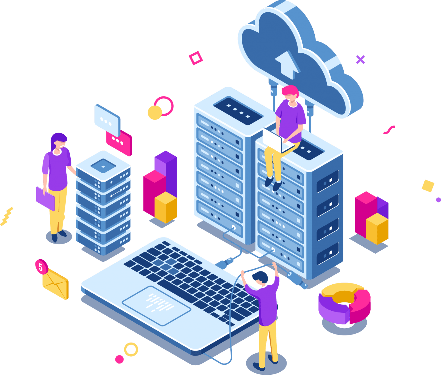 Illustration cloud computing